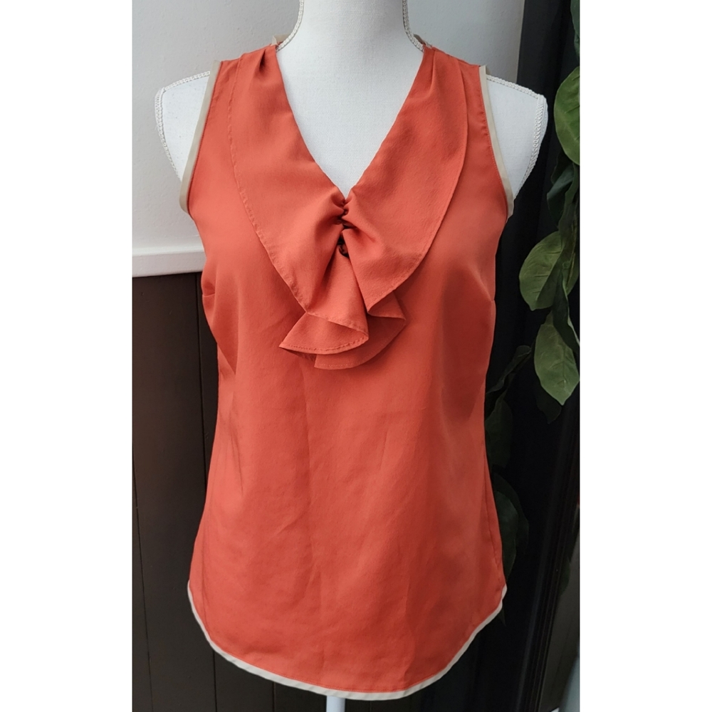 The Limited, Burnt Orange Sleeveless Blouse